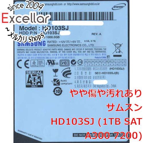 [bn:8] Samsung HDD　HD103SJ　1.0TB SATA300 7200rpm　5000～6000時間以内