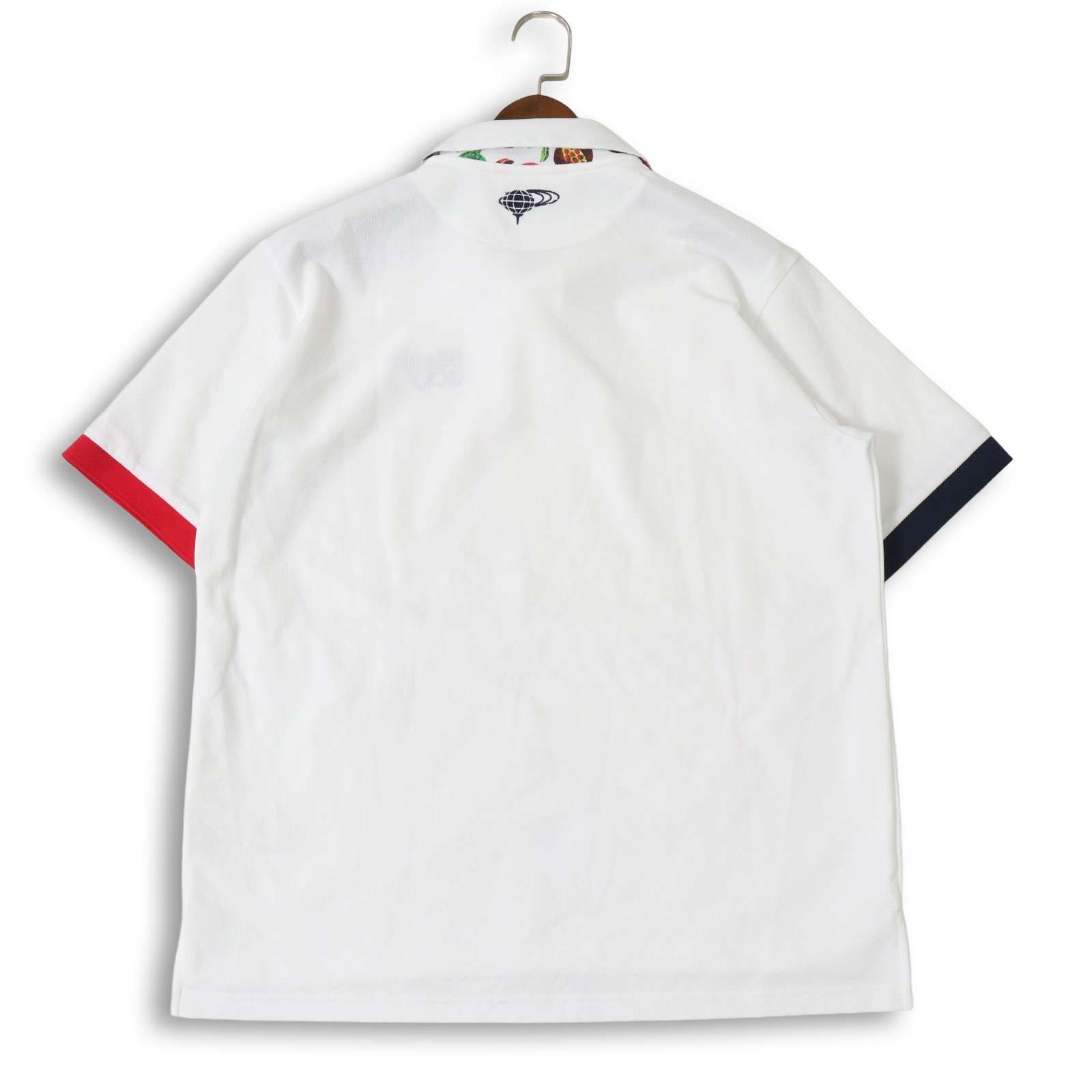 BEAMS GOLF 別注リバティ 襟裏プリント 長袖ポロシャツ 白 L 25SS☆ BEAMS GOLF ビームス ゴルフ 春夏☆ 別注リバティ 襟裏プリント
