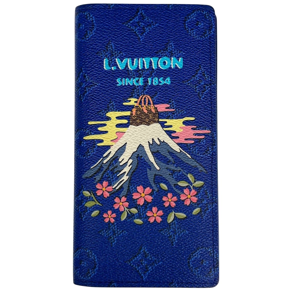 ルイ・ヴィトン Louis Vuitton ポルトフォイユ ブラザ NIGO 二つ折り 長財布 モノグラム ブルー M25985 メンズ 【中古】
