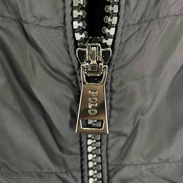 中古】RALPH LAUREN 中綿ジャケット サイズS 黒 袖切替 ラルフローレン