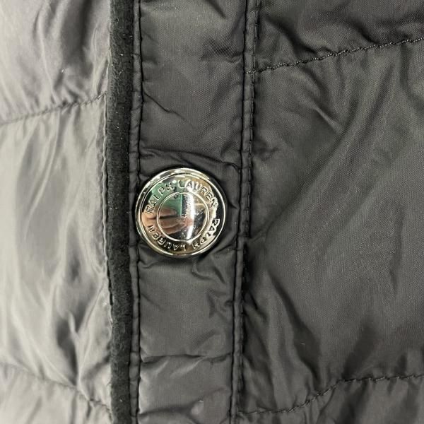 中古】RALPH LAUREN 中綿ジャケット サイズS 黒 袖切替 ラルフローレン