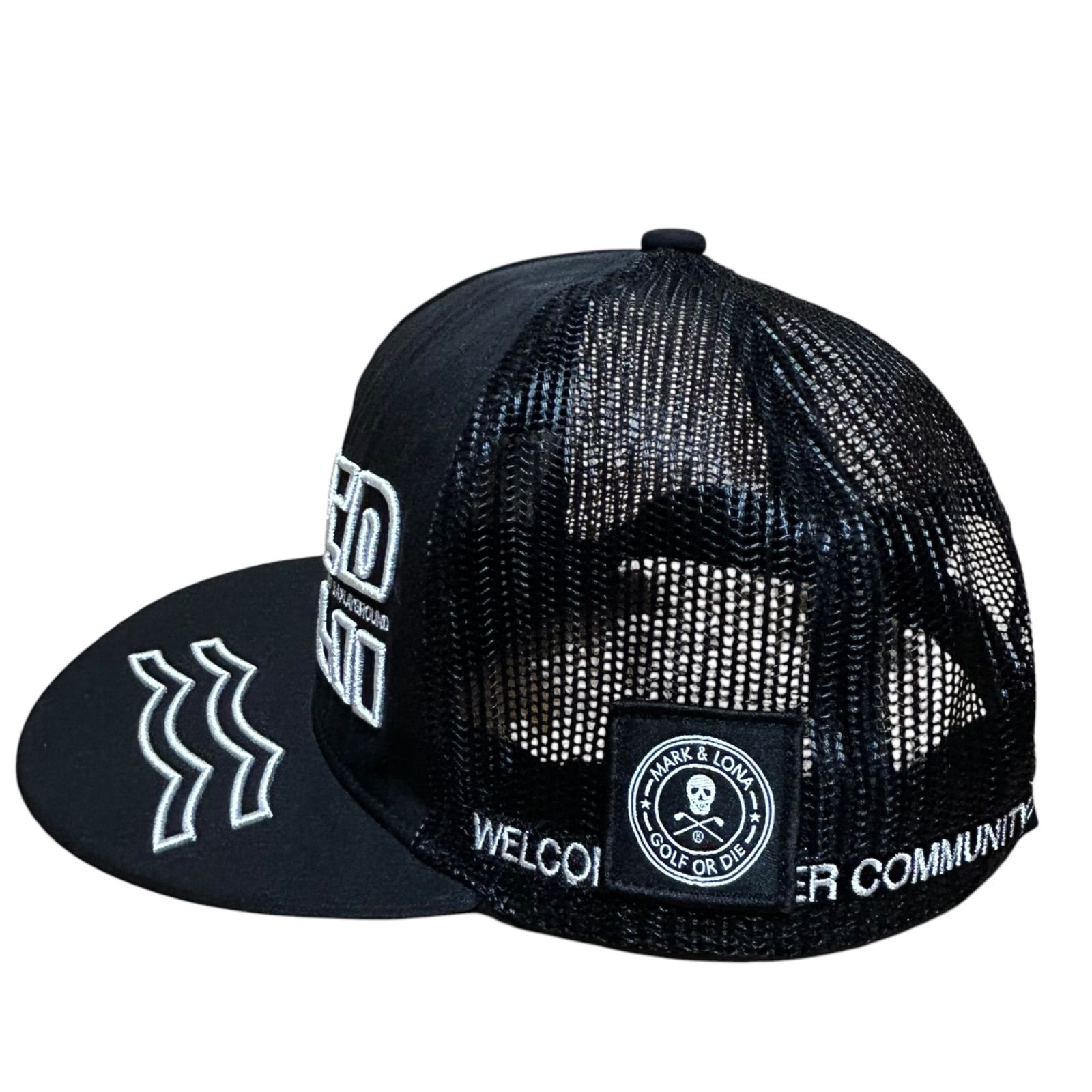 MARK & LONA キャップ メッシュ 黒 MARK & LONA マークアンドロナ Dept Trucker Cap CCDロゴ刺繍