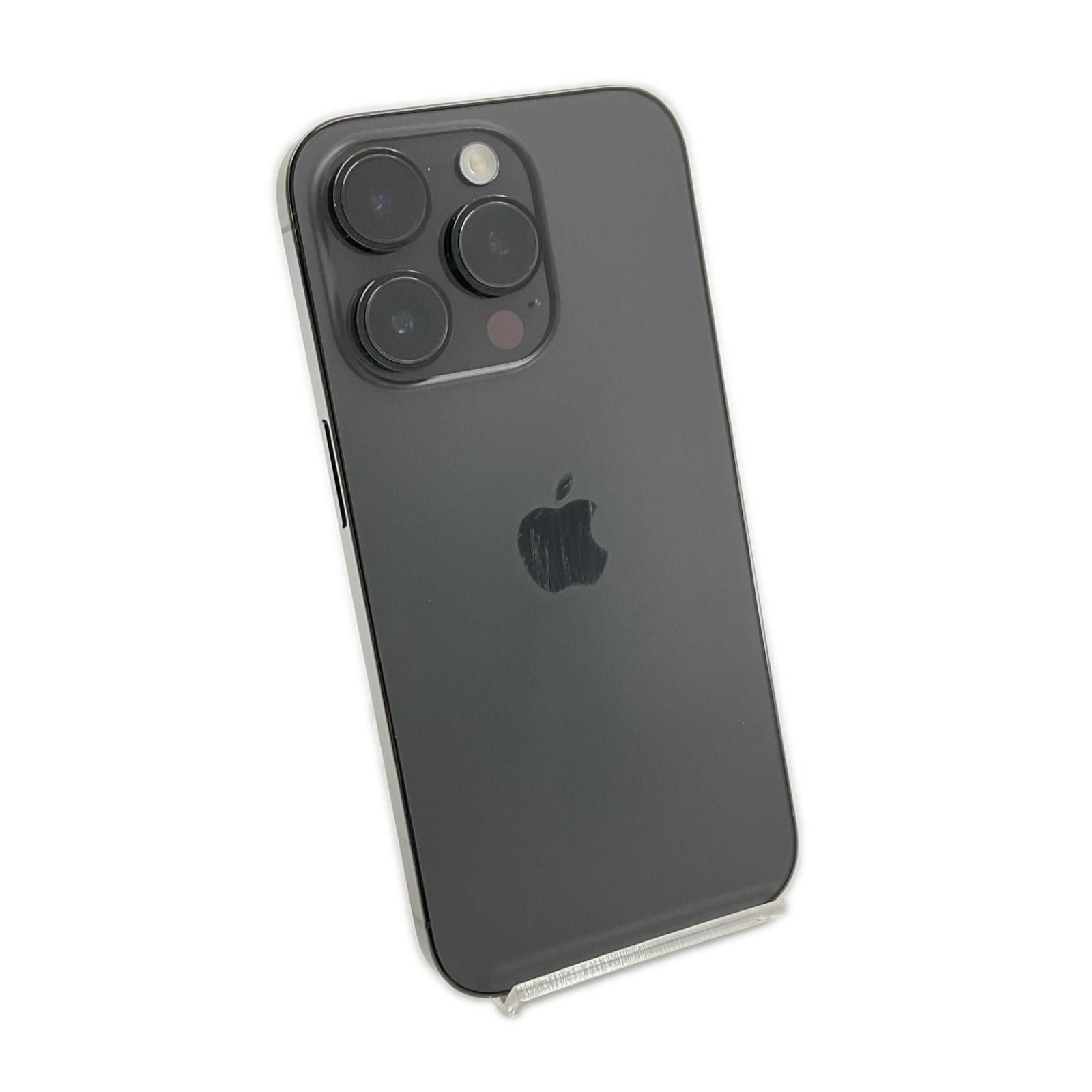 【全額返金保証】【最速発送】 iPhone 14 Pro 128GB スペースブラック au 白ロム 動作確認済 99%