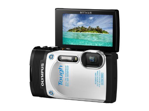 OLYMPUS デジタルカメラ STYLUS TG-850 Tough ホワイト ウルトラワイド21mm 可動式液晶モニ