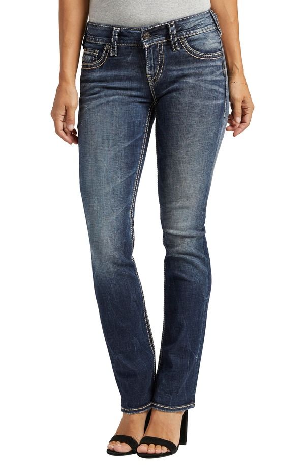シルバー ジーンズ レディース ボトムス デニムパンツ ストレート Silver Jeans Co Suki Straight Leg Jeans Indigo インディゴ 24,600円