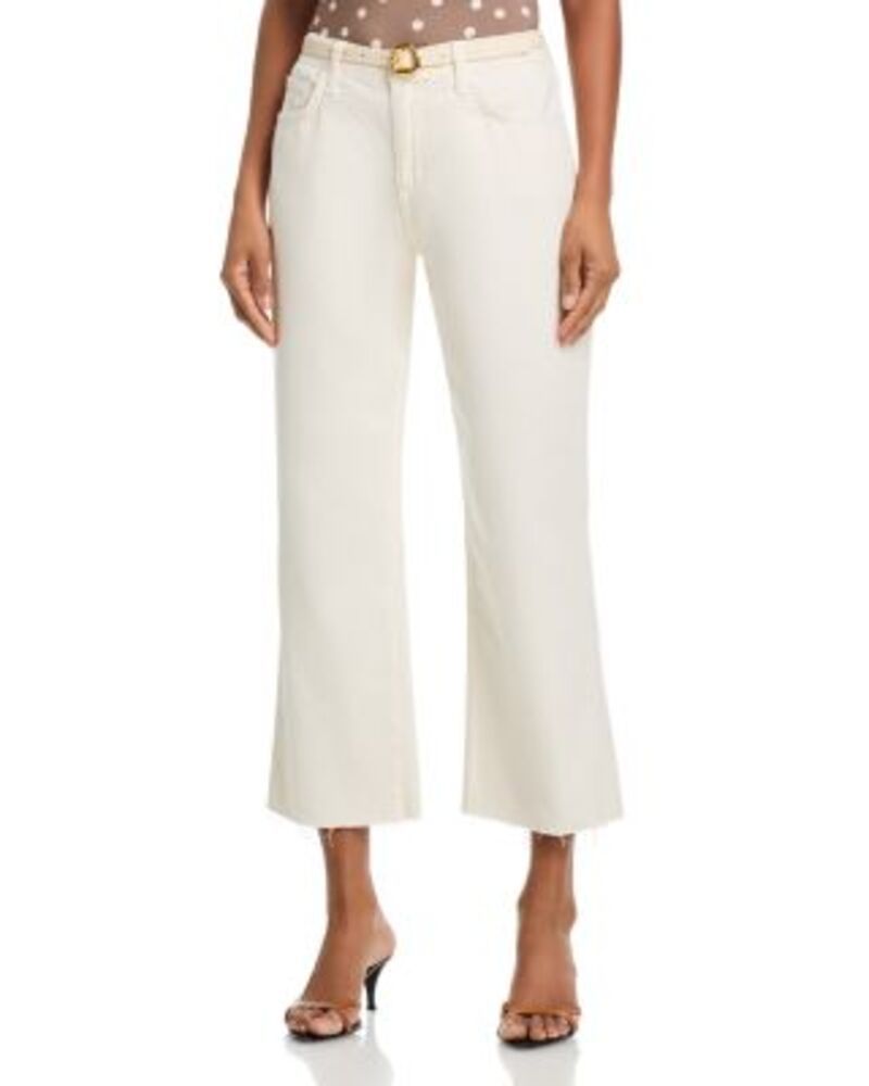 ラジャンス レディース ボトムス デニムパンツ ワイドレッグ ジーンズ LAGENCE Wanda High Rise Crop Wide Leg Jeans in Light Ecru Light