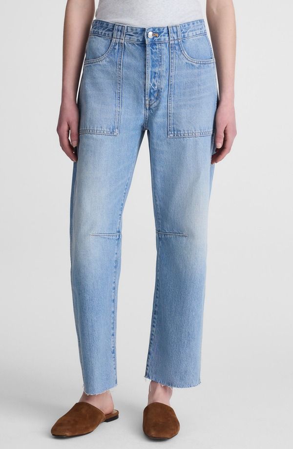 メイドウェル レディース ボトムス カジュアルパンツ ジーンズ Madewell Darted Utility Barreleg Jeans Faded Horizon Wash
