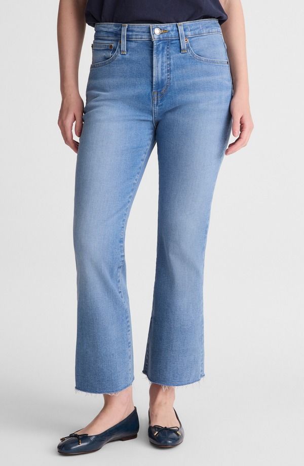 メイドウェル レディース ボトムス カジュアルパンツ ジーンズ Madewell The Crop Flare Jeans Coastal Blue Wash ブルー