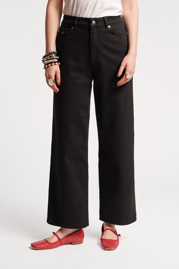 フランセスバレンタイン レディース ボトムス デニムパンツ Frances Valentine Ace Jean Solid Stretch Denim Black ブラック 45,370円