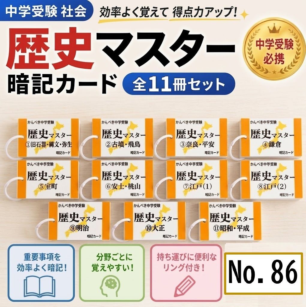 歴史マスター①～⑪ 社会 歴史の基本から応用 中学受験・高校受験対策