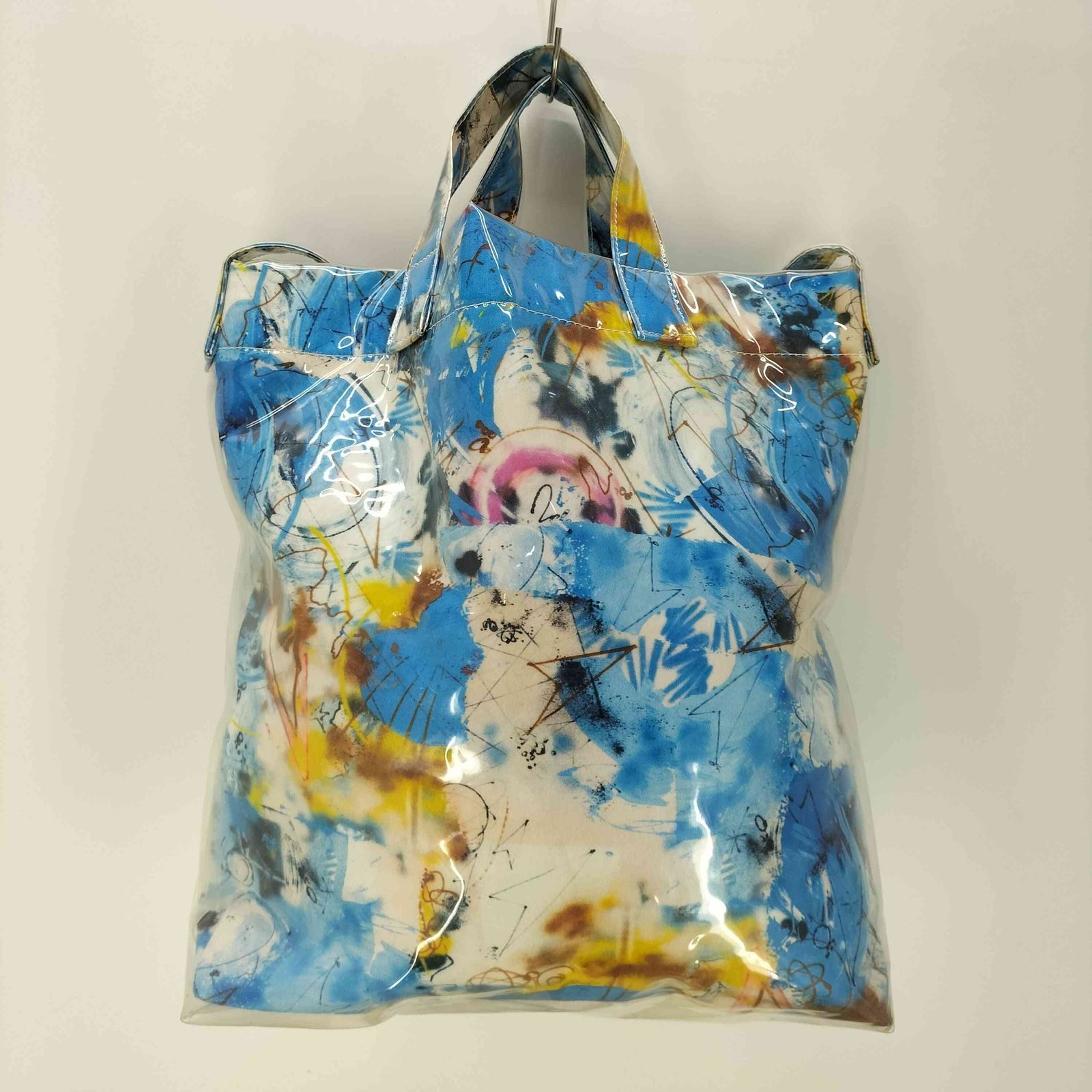 コムデギャルソン　シャツ　コラボ　トートバックFUTURA PVC  blue バッグ コムデギャルソン シャツ コラボ トートバックFUTURA PVC blue