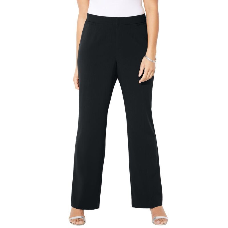 キャサリンズ レディース ボトムス カジュアルパンツ プラスサイズ Catherines Womens Plusize Right Fit Pant moderately Curvy Black ブラ