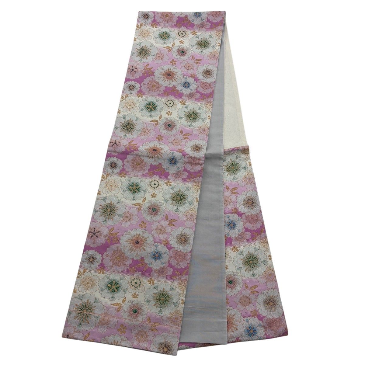 振袖 身丈161cm 裄丈68.5cm L 袷 袋帯フルセット 桜 手鞠 金彩 箔