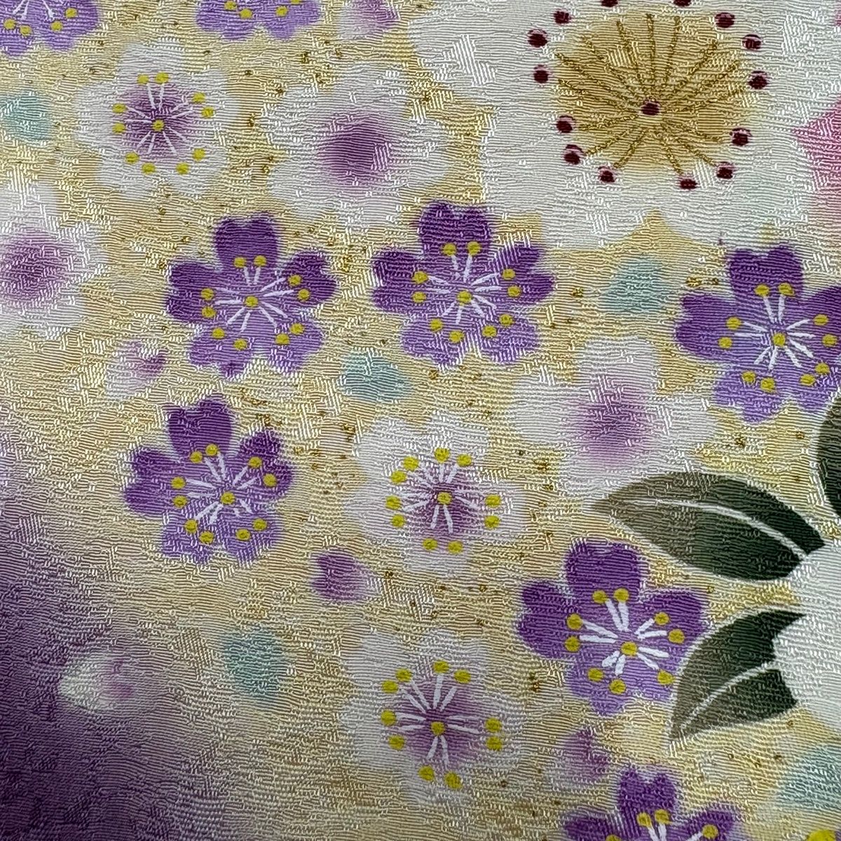 振袖 身丈161cm 裄丈68.5cm L 袷 袋帯フルセット 桜 手鞠 金彩 箔