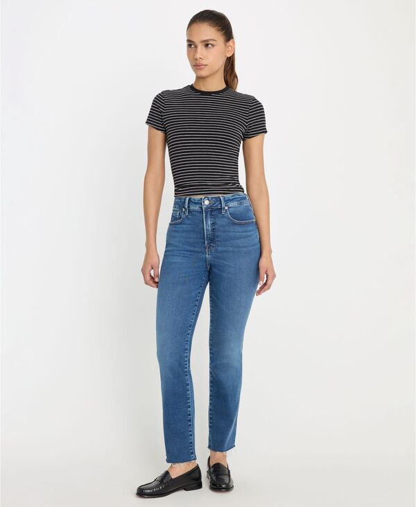 グッドアメリカン レディース ボトムス デニムパンツ ジーンズ Good American Womensoftech MidRise Straight Jeans Indigo818