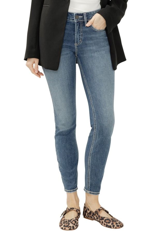 シルバー ジーンズ レディース ボトムス デニムパンツ Silver Jeans Co Suki Curvy Mid Rise Skinny Jeans UNCHARTED