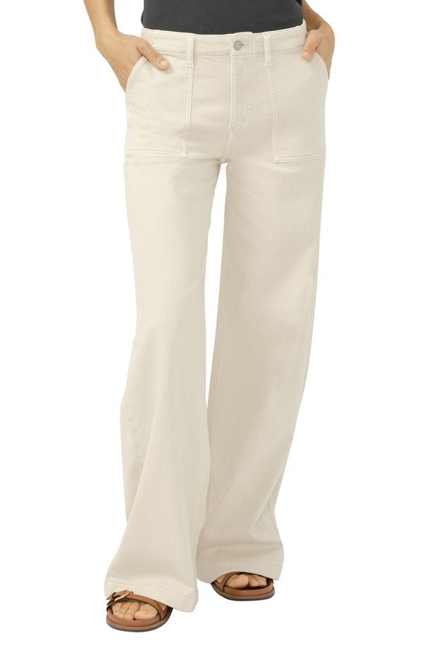 シルバー ジーンズ レディース ボトムス デニムパンツ ワイドレッグ ニット Silver Jeans Co Lightweight Wide Leg Knit Flex Denim Pants CR