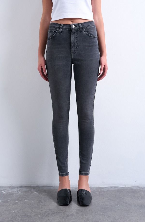 トップショップ レディース ボトムス デニムパンツ ハイウエスト ジーンズ Topshop Jamie High Waist Skinny Jeans BLACK ブラック