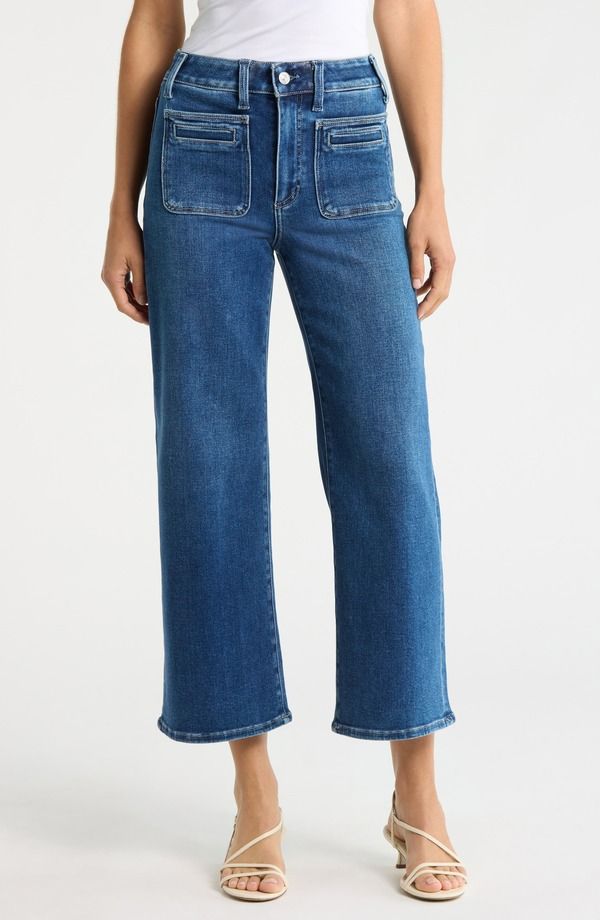 ペイジ レディース ボトムス デニムパンツ ワイドレッグ ジーンズ PAIGE Anessa Pocket Wide Leg Jeans CROSSWIND