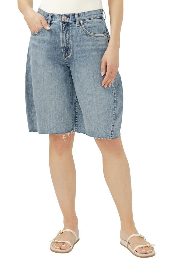 シルバー ジーンズ レディース ボトムス デニムパンツ ショートパンツ Silver Jeans Co Curve Bermuda Denim Shorts MORRO デニム