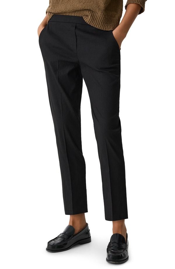 セオリー レディース ボトムス カジュアルパンツ Theory Treeca Pull On Crop Slim Leg Pants BLACK 001 ブラック