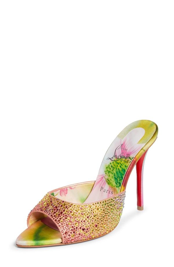 クリスチャン・ルブタン レディース シューズ スニーカー サンダル Christian Louboutin Miss Z Strassandal Women PINK MULTI ピンク