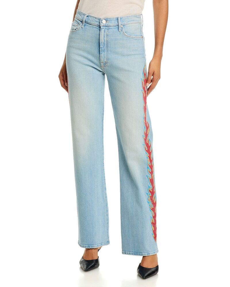 マザー レディース ボトムス デニムパンツ ジーンズ MOTHER The Saloon Sneak High Rise Straight Jeans in Bum A Smoke Bum A Smo