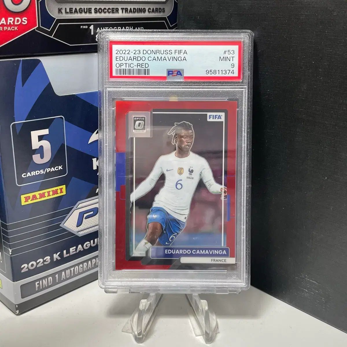 2223 Panini Donruss フランス カマヴィンガ レッド ジャージナンバー PSA9