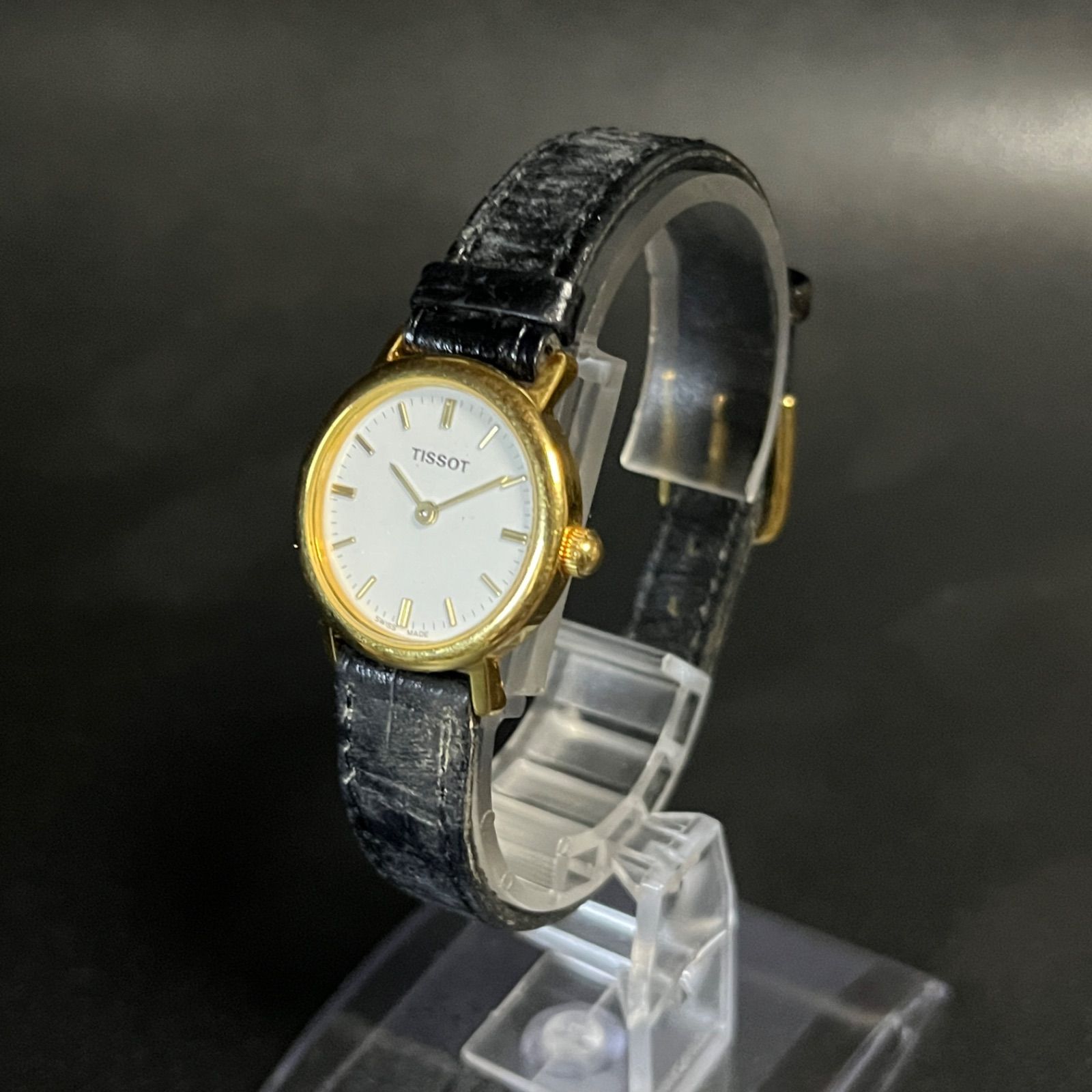 稼働品】 TISSOT ティソ アナログ C225K 腕時計 ゴールド ブラック 