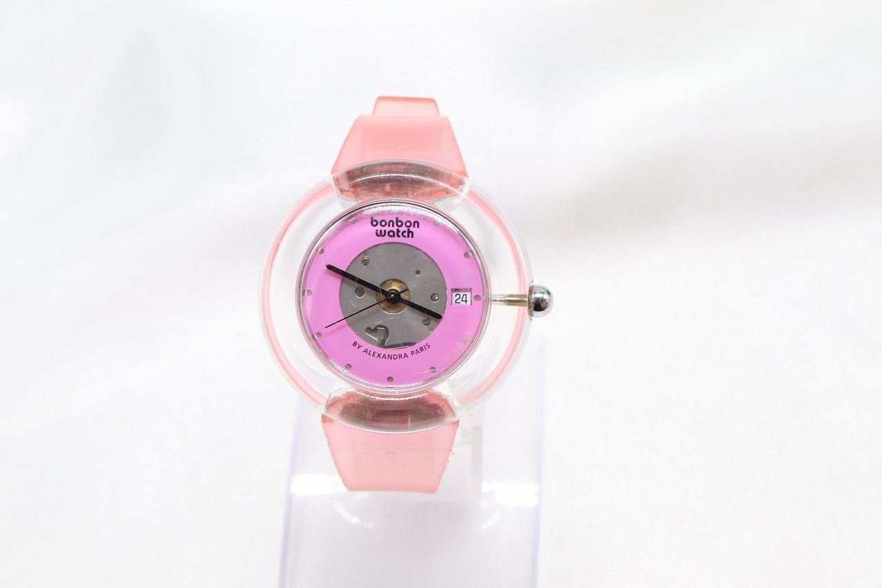 ☆美品・希少☆bonbon watch アレクサンドラ　ハンドメイド W313-6】動作品 電池交換済 bonbon watch BY ALEXANDORA PARIS