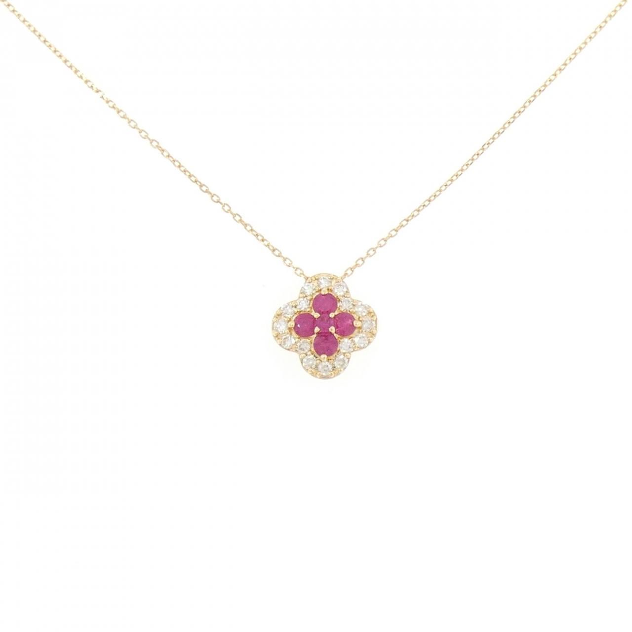 K18YG ルビー ネックレス 0.20CT
