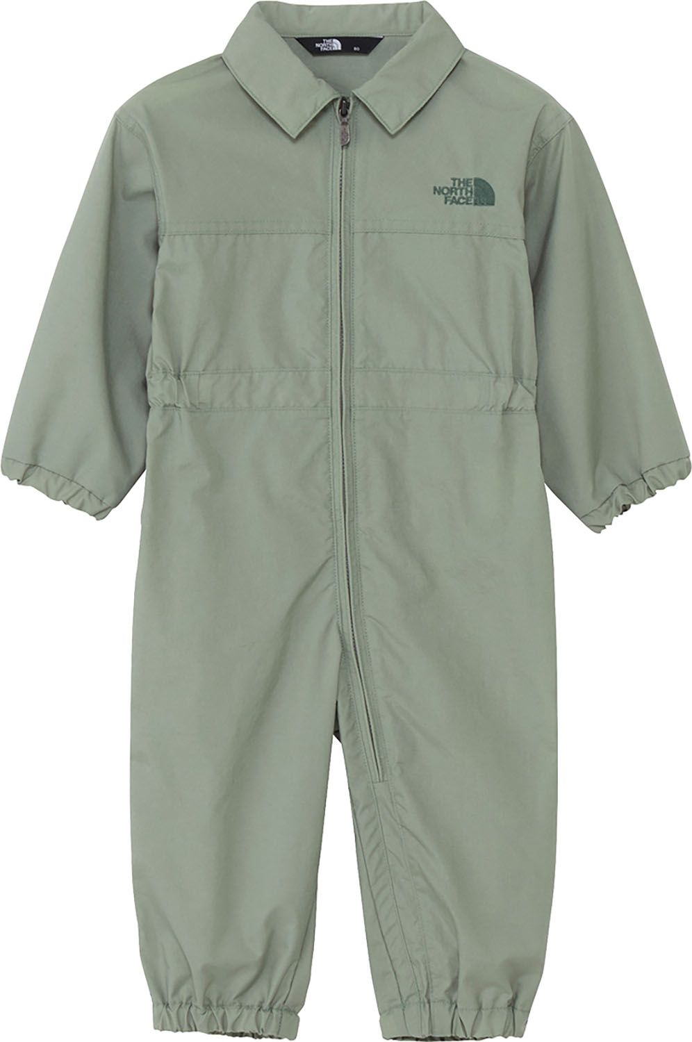 ザ・ノース・フェイス THE NORTH FACE アウトドア ベビーフィールドスーツ 上着 アウター シェルジャケット セットアップ 撥水加工 公園 自然 里山 キャンプ場 お出かけ 袖 NPB72601 SE スレートモス