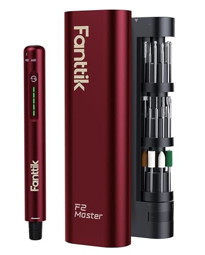 Fanttik F2 Master ミニルーター 5段変速 25000RPM高速回転 コードレス 4V USB-C 充電式 マグネット回転式 35個付属品 LEDライト コンパクト 軽量 彫刻 穴あけ 研磨 切断 切削 つや出し 汚れ落とし DIY工具 レッド