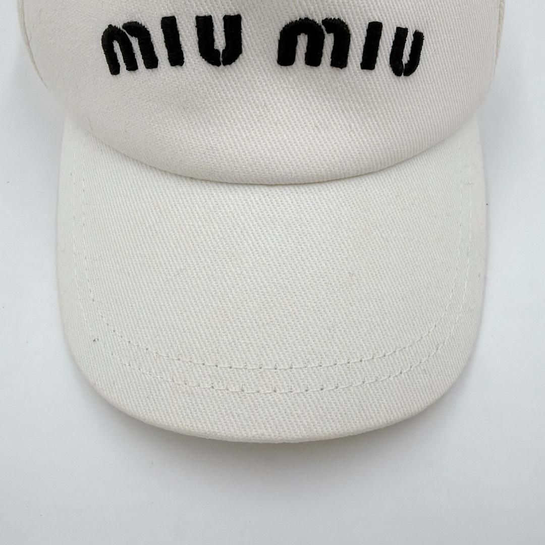 □特価□ MIU MIU ミュウミュウ 5HC179 コットン ロゴ キャップ 帽子