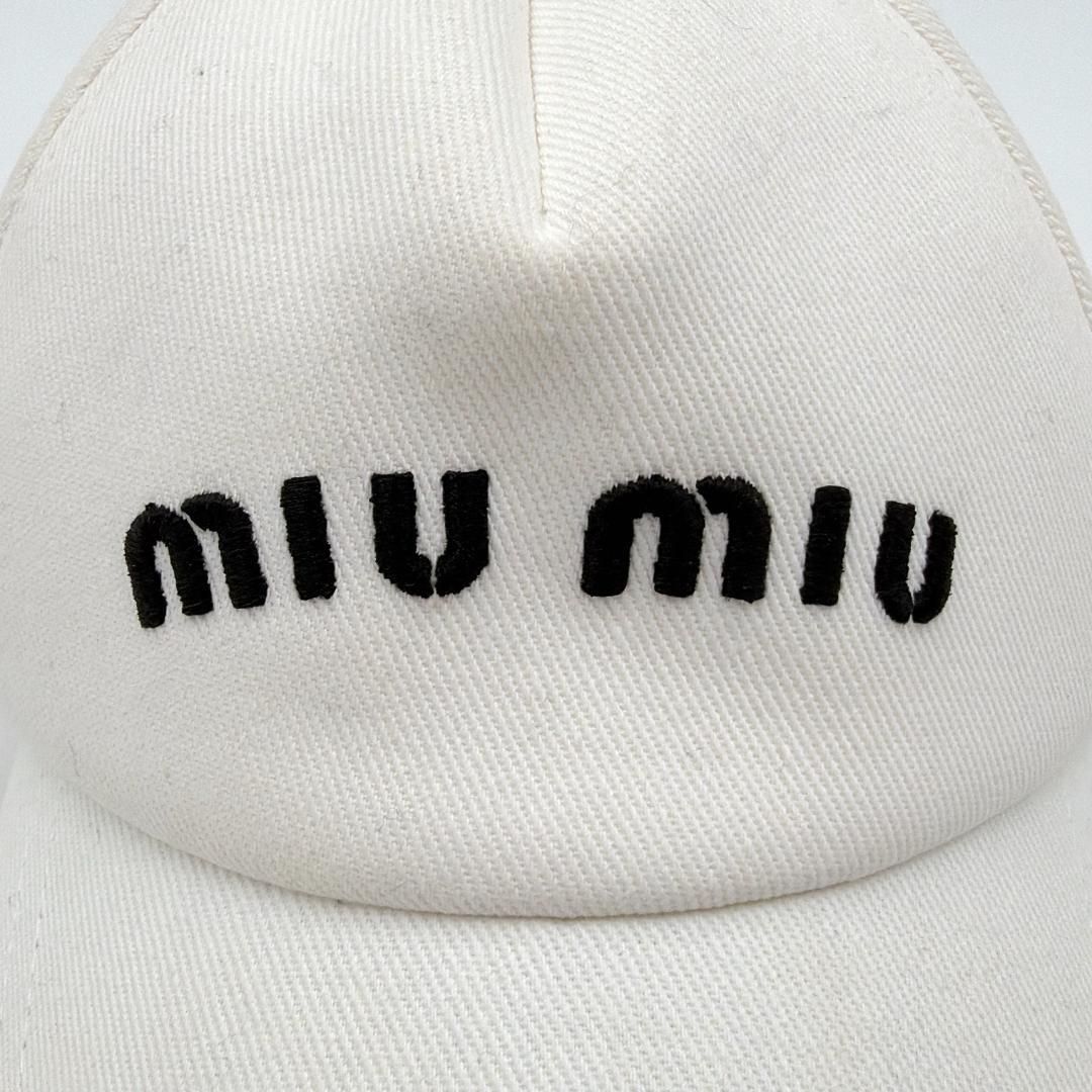 □特価□ MIU MIU ミュウミュウ 5HC179 コットン ロゴ キャップ 帽子