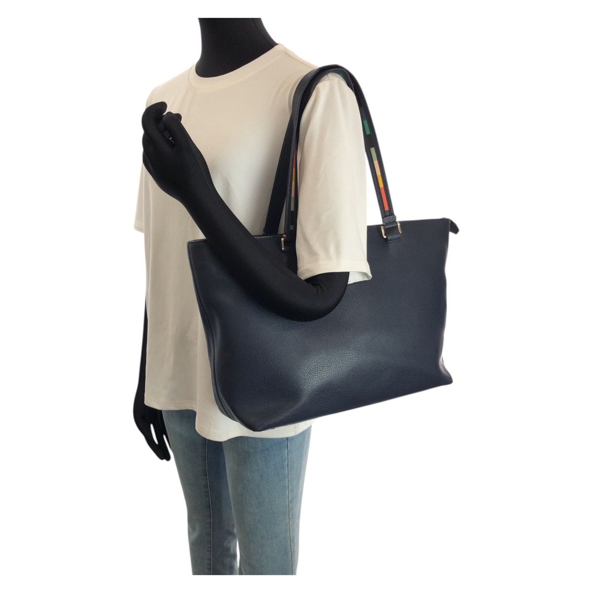 美品 Paul Smith ポール スミス アーティストストライプ ネイビー