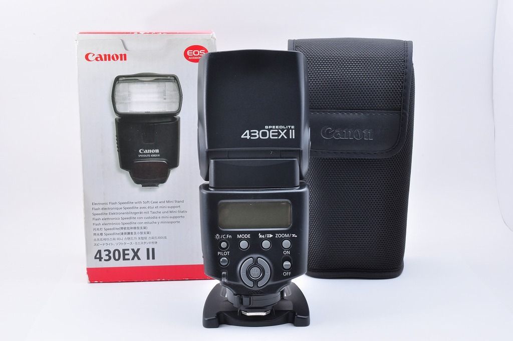 【2ヶ月保証付き】Canon スピードライト 430EX II ストロボ 外箱・ケース付 動作確認済み＃1746