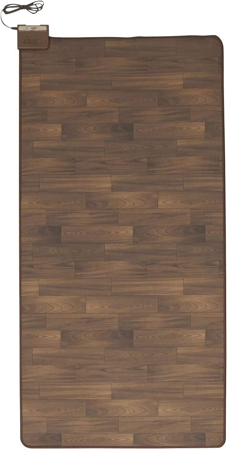 山善 ホットカーペット フローリング調 電気カーペット 1畳 176cm×88cm 防水加工 温度調節5段階 ダニ対策機能 ダークブラウン YZC-109FLDBR（サイズ: 176 x 88 cm (長方形)）