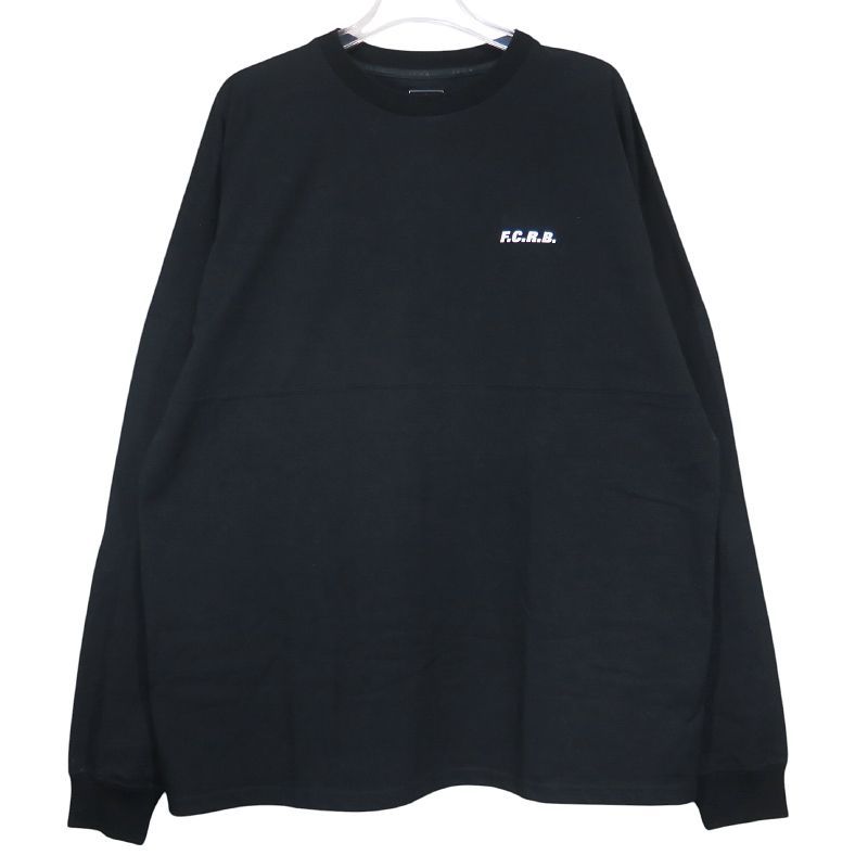 F.C.Real Bristol エフシーレアルブリストル 24AW BLURRED BIG LOGO L/S TEAM BAGGY TEE ビッグ ロゴ ロングスリーブ チーム バギー Tシャツ F.C.R.B. ロンT ブラック サイズXL Julk
