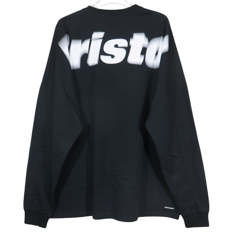 F.C.Real Bristol エフシーレアルブリストル 24AW BLURRED BIG LOGO L/S TEAM BAGGY TEE ビッグ ロゴ ロングスリーブ チーム バギー Tシャツ F.C.R.B. ロンT ブラック サイズXL Julk