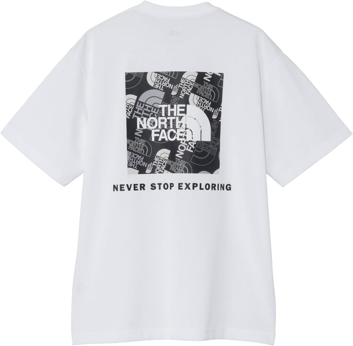 THE NORTH FACE ノースフェイス Tシャツ 半袖 吸汗速乾 抗菌防臭 男女兼用 ユニセックス アウトドア スポーツウェア トレーニングウェ【M ブラック バックスクエアカモフラージュロゴ】