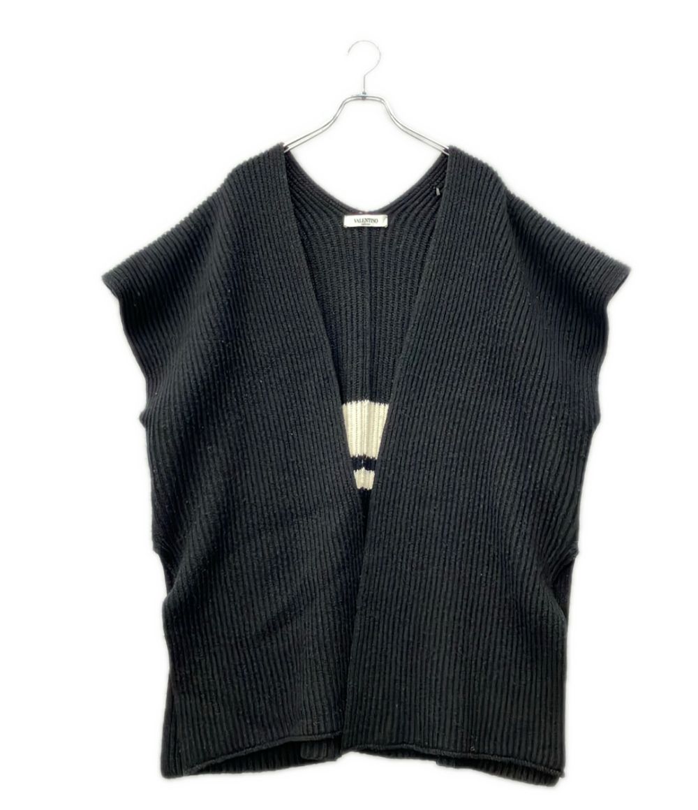 ヴァレンティノ ロゴ ウール ポンチョ レディース SIZE S VALENTINO