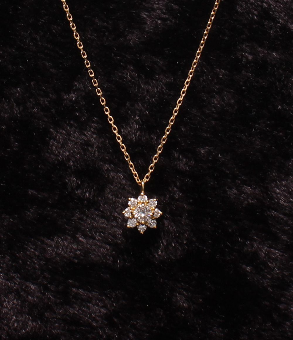 美品 テイクアップ ネックレス K18 ダイヤ 0.13ct レディース TAKE-UP