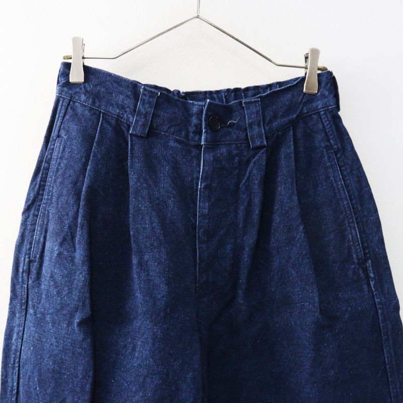 45r 908リネンダック　ペグトップパンツ　インディゴ 45R フォーティファイブアール 908リネンダック ペグトップパンツ 1