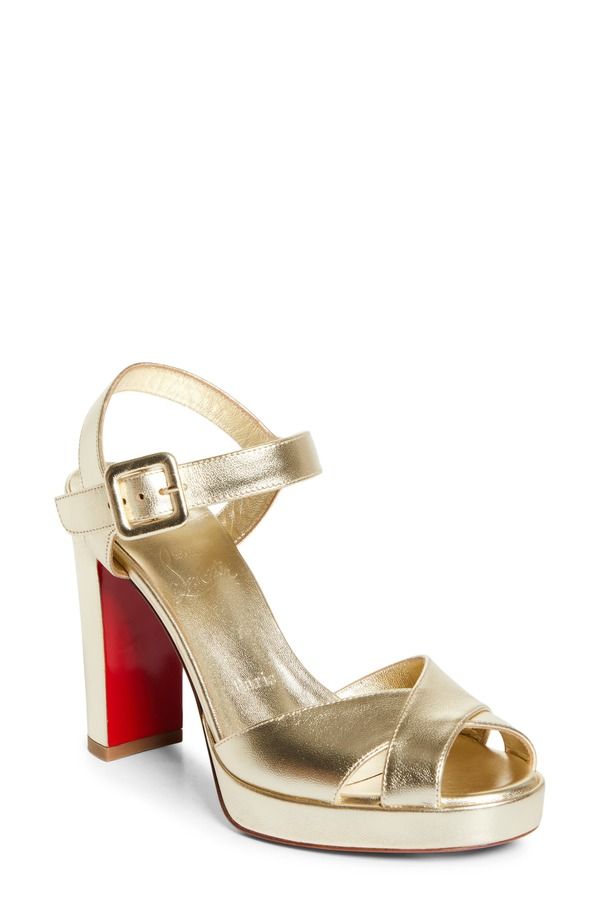クリスチャン・ルブタン レディース シューズ スニーカー プラットフォーム サンダル Christian Louboutin Cora Platform Sandal Women PLATINE LI