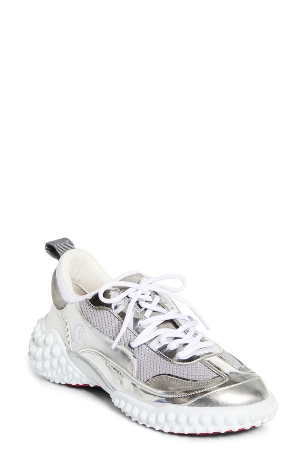 クリスチャン・ルブタン レディース シューズ スニーカー Christian Louboutin Mara Sneaker Women SILVER シルバー
