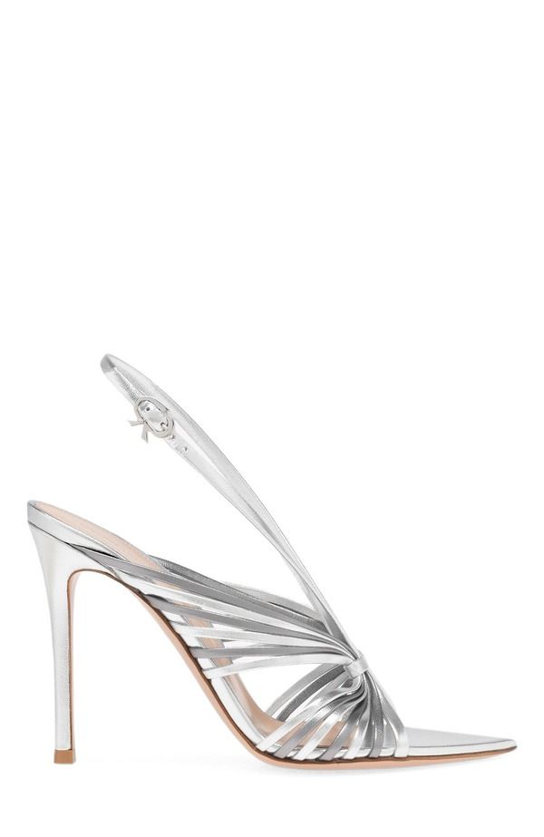 ジャンヴィト ロッシ レディース シューズ スニーカー サンダル Gianvito Rossi Muse Sandal Women Metallic Silver Leather シルバー