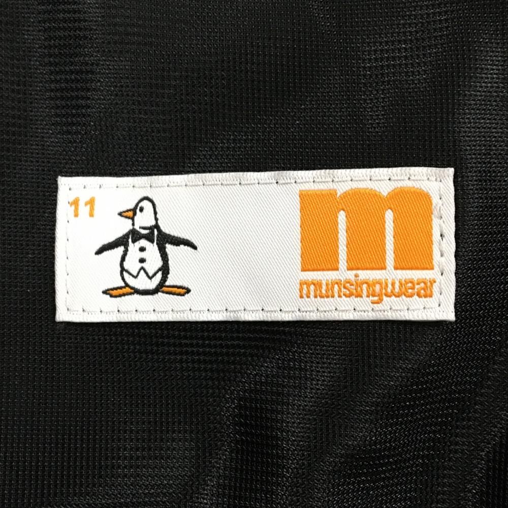 超美品】マンシングウェア ショートパンツ 黒 ロゴプリント レディース