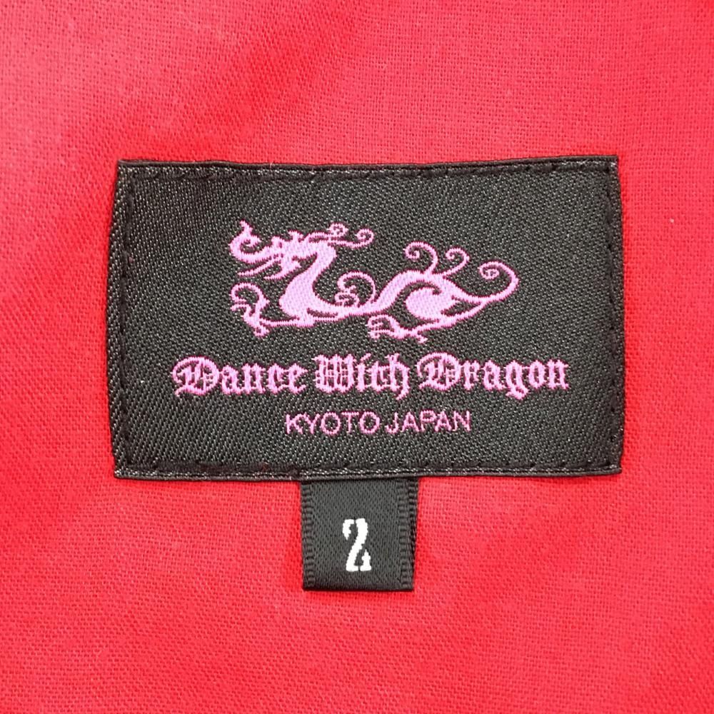 美品】ダンスウィズドラゴン キュロットスカート レッド×ピンク 前総柄