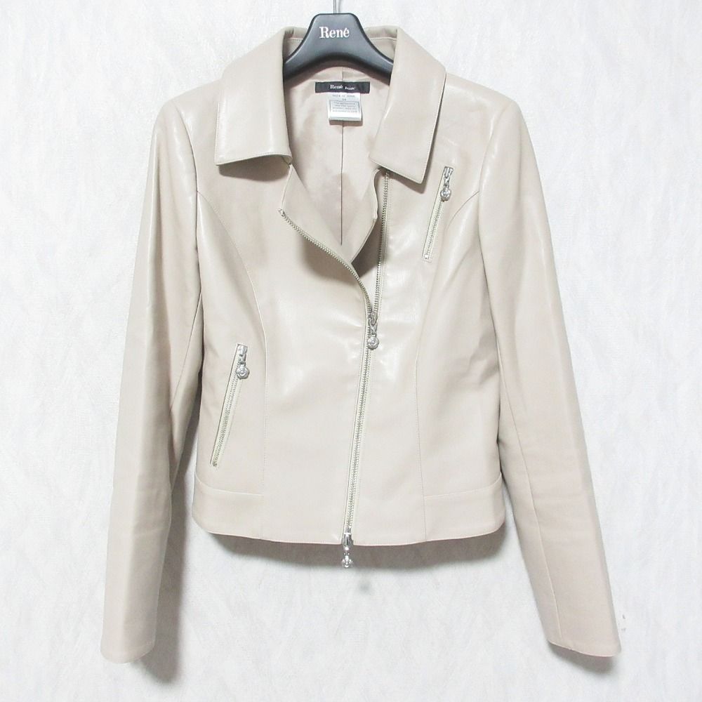 Rene basic ジャケット 美品 Rene basic ルネベーシック エコレザーライダージャケット